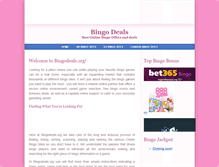 Tablet Screenshot of bingodeals.org